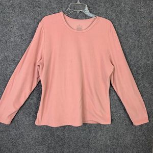 CuddlDuds Fleecewear With Stretch Women 2X Pink Long Sleeve Soft